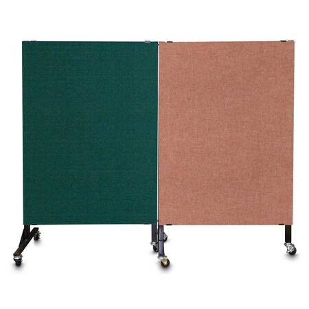 United Visual Products Enclosed Corkboard, 1 Door, 72"x48", 4" Fra UV3419-BRONZE-BUFF